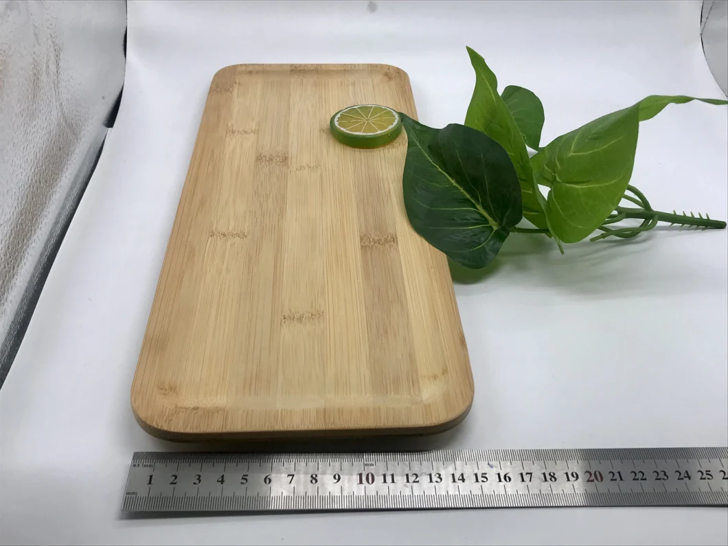 Modern Serving Plates Natural Wooden Bamboo Coffee Tea Serving Tray Pizza Serving Tray Cheese Plate 14X9 Inches Food Serving Tray