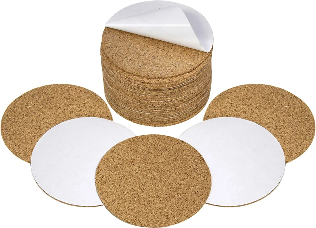 Manufacturer Provides Round Square Customized Beer Beverage Printed Wooden Cork Coasters