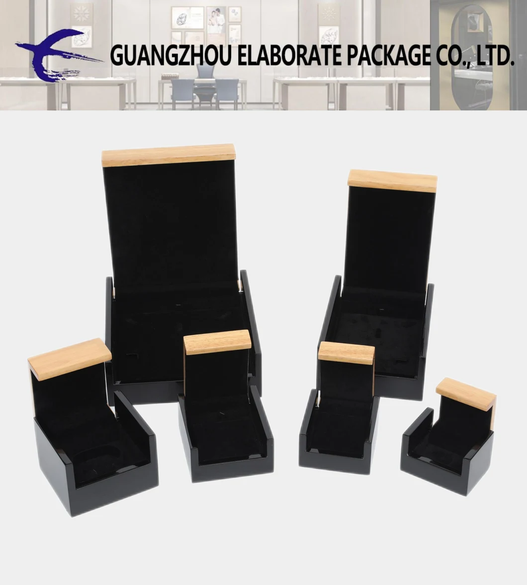 2022 Custom Wholesale Piano Lacquer Wooden Jewelry Ring Earring Necklace Pendant Bracelet Bangle Watch Perfume Gift Box Velvet PU Leather Packaging Box
