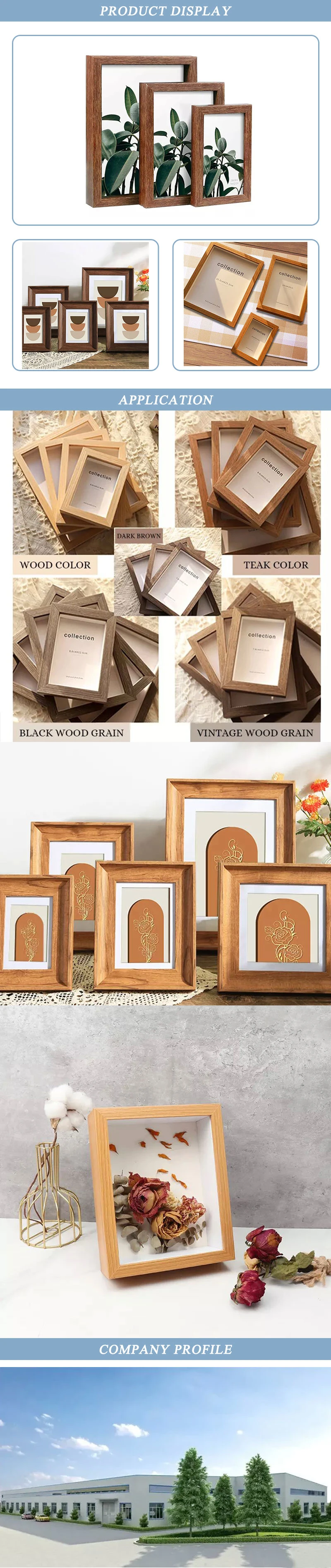 Wooden House Decoration 6X8 4X6 DIY Craft Picture Frames Wooden Photo Frame