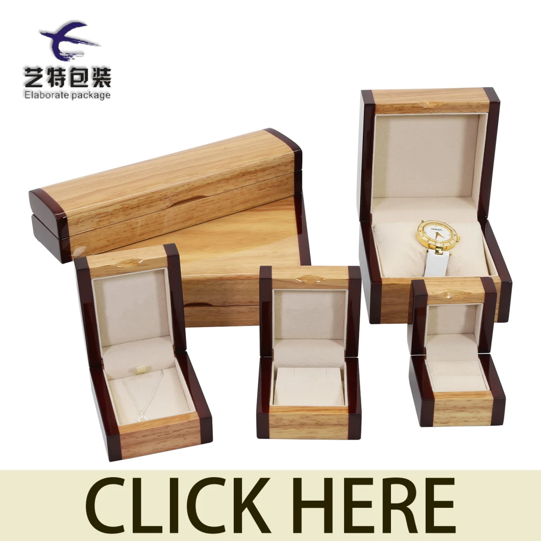 2022 Custom Wholesale Piano Lacquer Wooden Jewelry Ring Earring Necklace Pendant Bracelet Bangle Watch Perfume Gift Box Velvet PU Leather Packaging Box