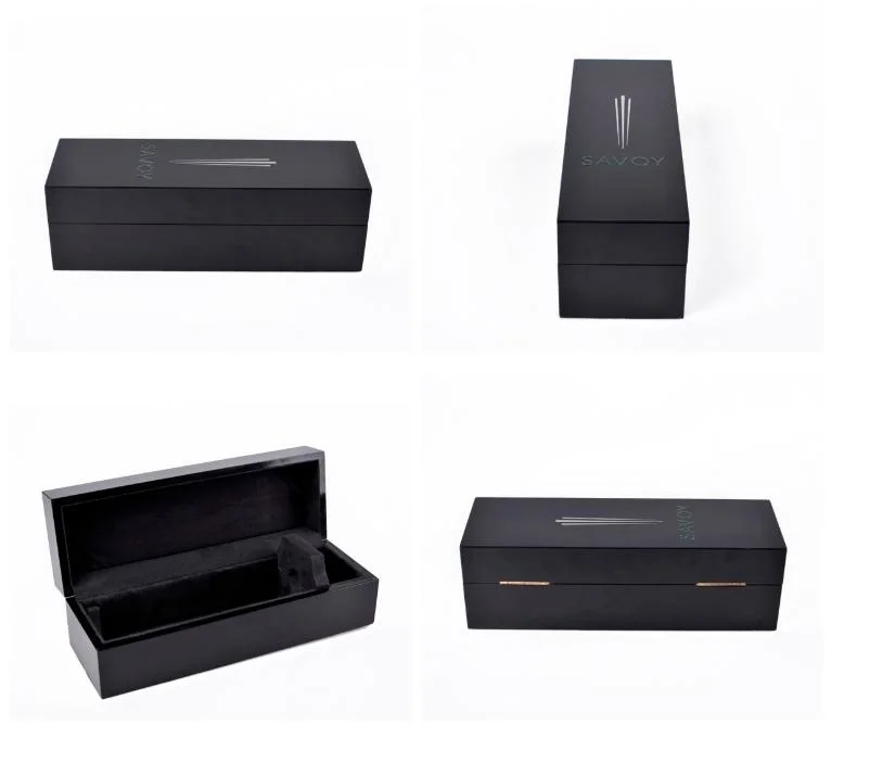 Black Piano Lacquer Wooden Champagne Wine Box