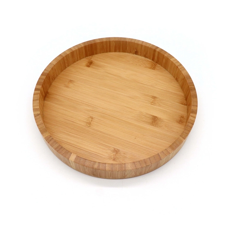 Plain Durable Acacia Wood, Household Natural Dinner Plate Bamboo Food Serving Tray
