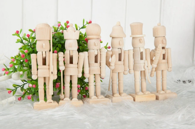 Hand Painted Wooden Crafts Toy The Nutcracker Doll Ornaments for Home Furnishing Decoration a Good Gift DIY