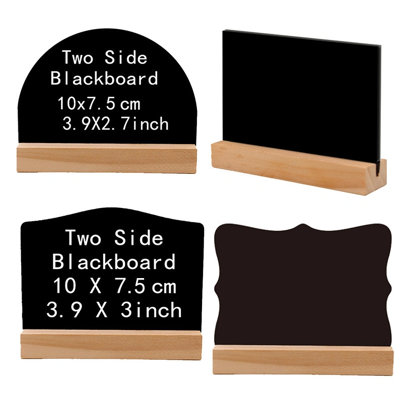 Chalkboard Sign Single-Sided Erasable Message Board Blackboard Desktop Decor Signs Small Blackboard with Bases for DIY Home Decoration