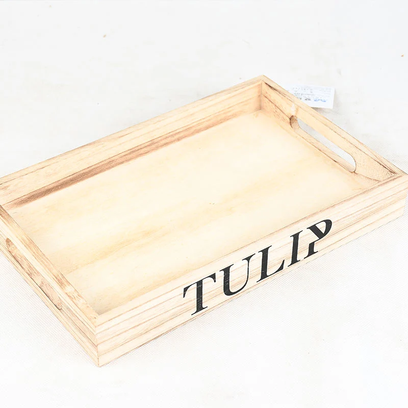 Eco-Friendly Wooden/Wood Tray with Logo/Motto Printing for Meal/Coffee/Tea/Wine/Fruit