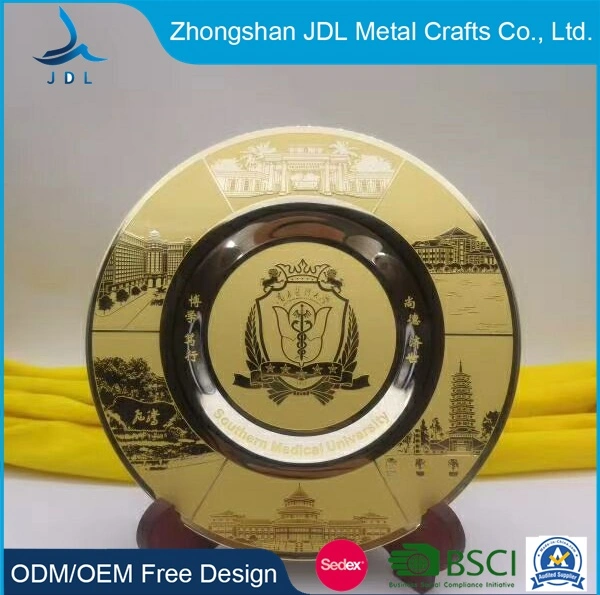 China Commemorative Award Plate Medal Customization Medals Sports Souvenir Wood Wooden Plaque Metal Art and Craft