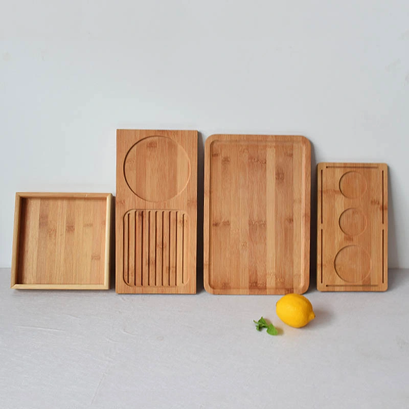 Cheap Wood Fiber Tray Wholesale Serving Tray Dishwasher Safe Color Full Durable Food Serving Tray