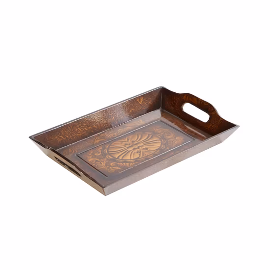 Cheap Wood Fiber Tray Wholesale Serving Tray Dishwasher Safe Color Full Durable Food Serving Tray
