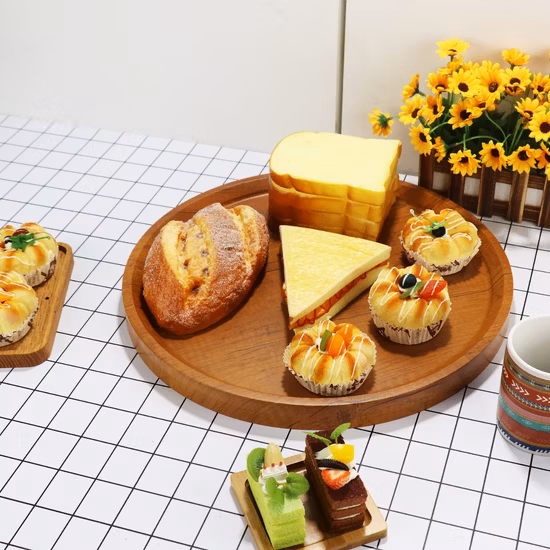 Wooden Food Container Storage Desk Fruit Tray