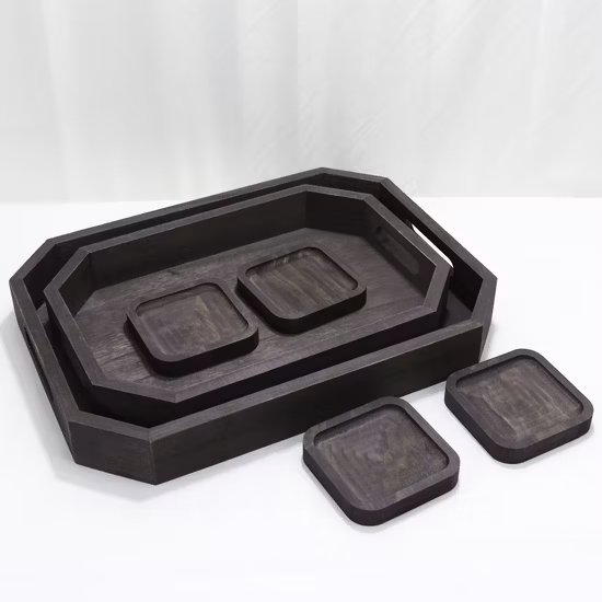 Rectangle Wooden Bar Serving Food Tray with Made in China