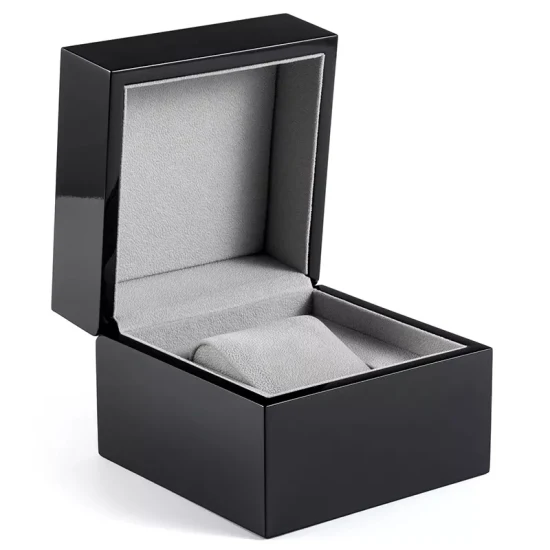 Luxury Custom Logo Popular Wooden Watch Mens Packaging Case PU Leather Storage Gift Watch Box in Stock Manufacturer