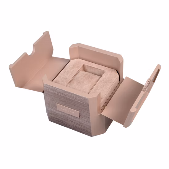 Luxury Custom Logo Storage Cases Display Wooden Veneer Watch Boxes Gift Packaging