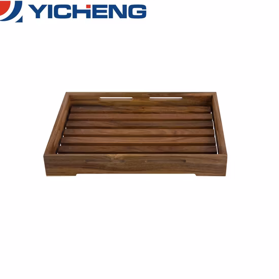 Rustic Wooden/Wood Serving Tray with Metal Handles for Tea/Wine/Coffee/Meal